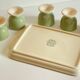 6 coquetiers sur plateau céramique par villeroy & boch