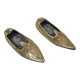 Brass slipper ashtrays, 1980