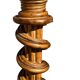 Twisted Rattan Column from the 60s Italy