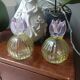 Pair of vintage floral candlesticks