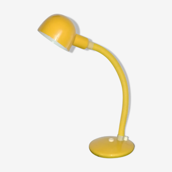 Lampe de bureau jaune de 1950-60 en métal par le fabricant NF Luminaires Electricité n°1215,