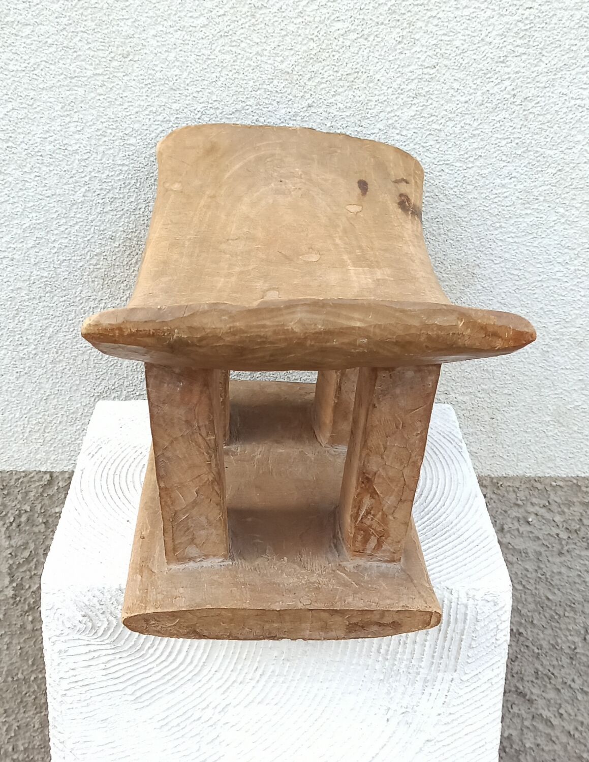 Antique wooden stool Ashanti African art from Ghana
