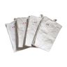 Set of 4 old tea towels in thick linen