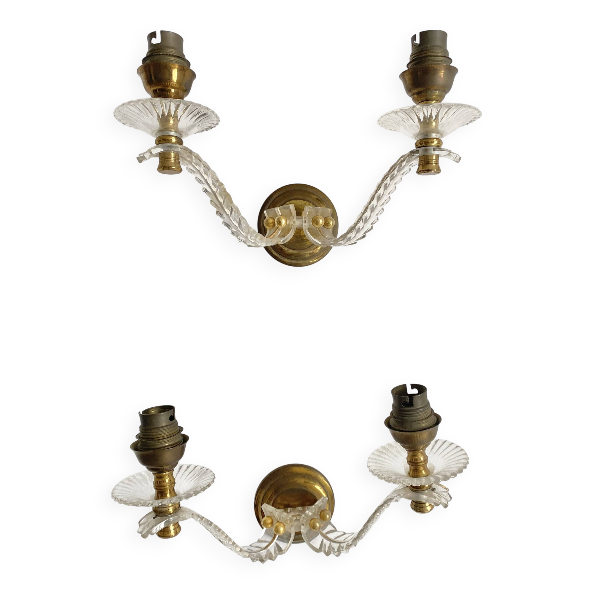 1950s double leaf wall lights