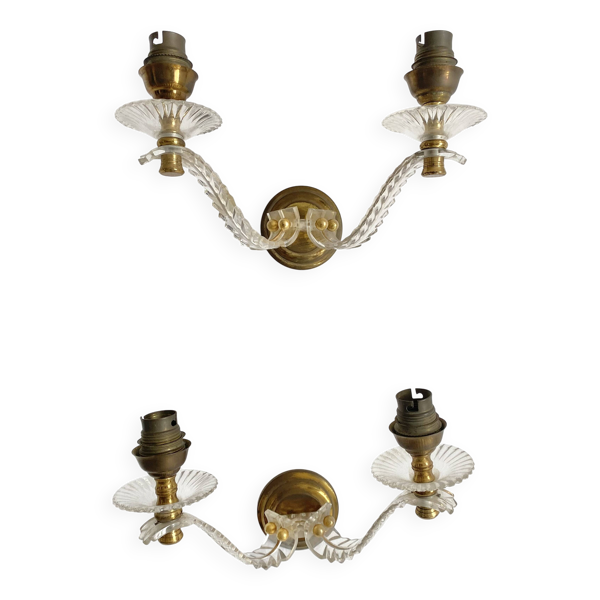 Appliques doubles feuilles années 50
