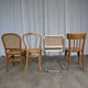 Set of 4 Mix & Match Dining Chairs with Cane Seat / Mid-Century Dining Furn