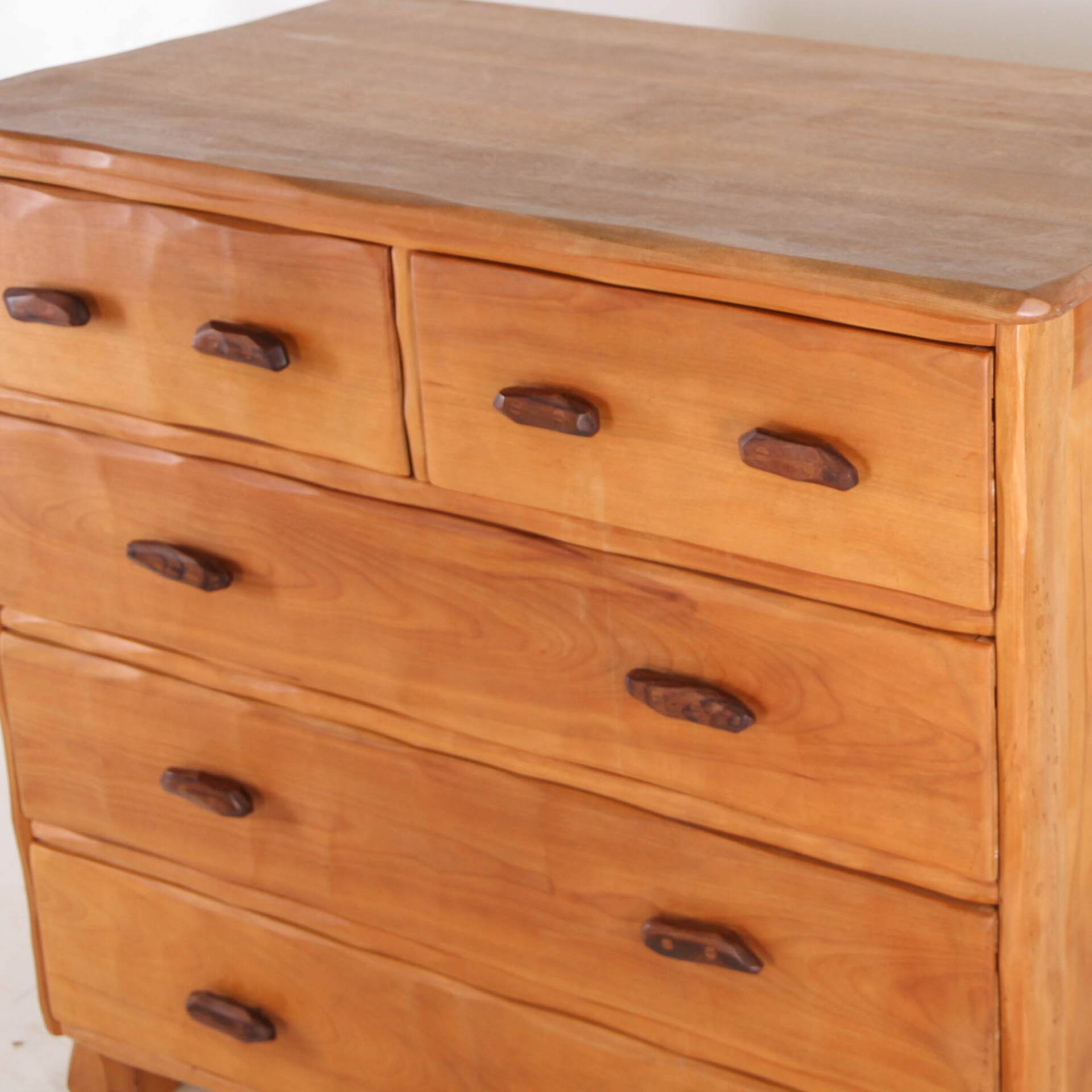 Elm "organic" chest of drawers
