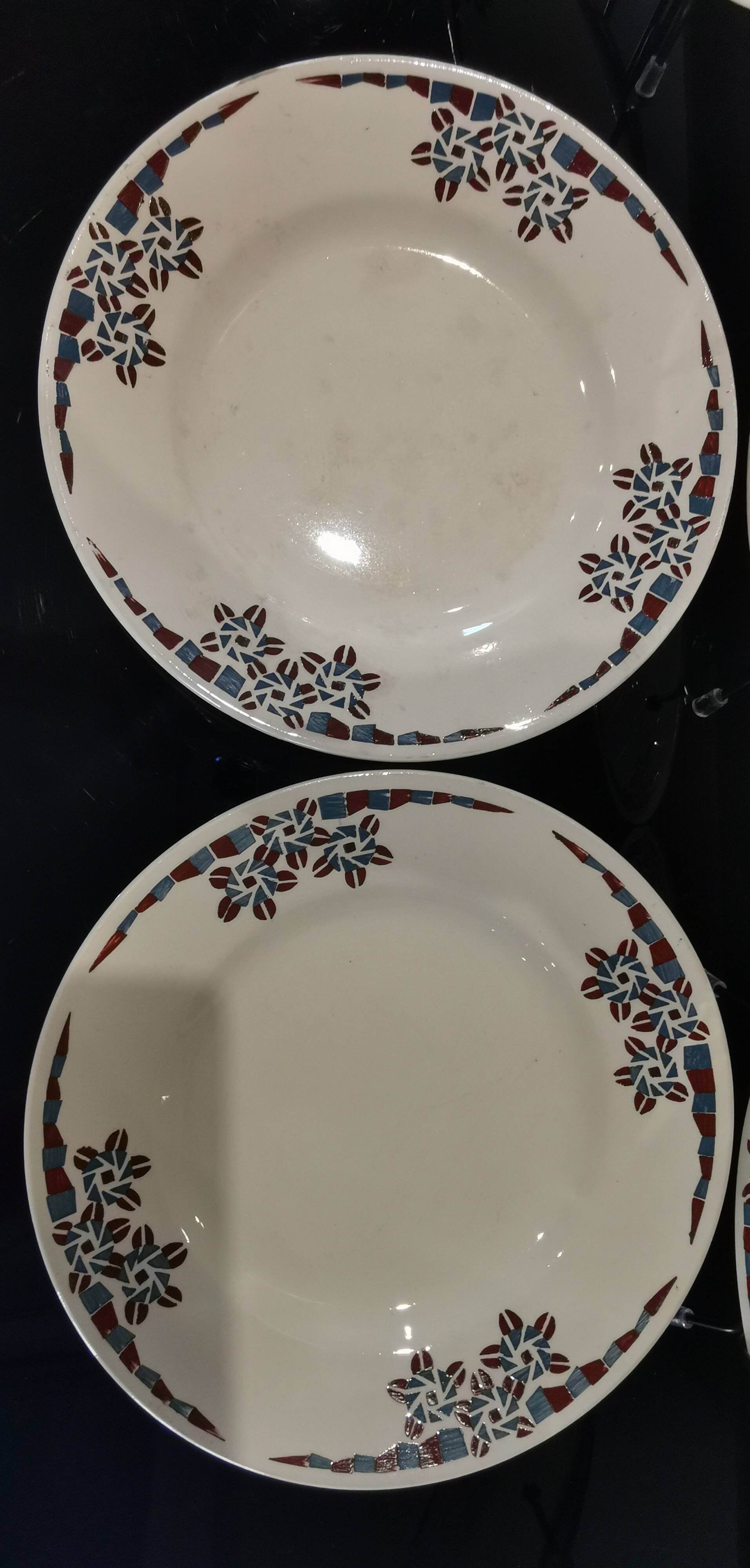 6 earthenware dessert plates OKAN model by Longchamp TERRE DE FER