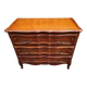 Varnished wooden chest of drawers with 3 drawers