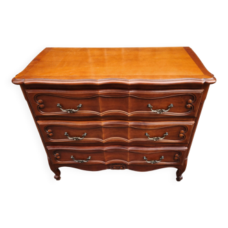 Commode en bois vernis 3 tiroirs