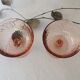 Set of 2 champagne glasses Luminarc Rosaline cocktail 70s