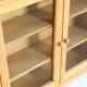 Vintage wooden wall cabinet – 2 mesh doors and shelf