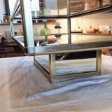 Glass and mirror coffee table, 1970