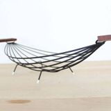 50s fruit bowl in wood and metal