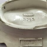 Polychrome slip wall plaque signed WS&S Rouen