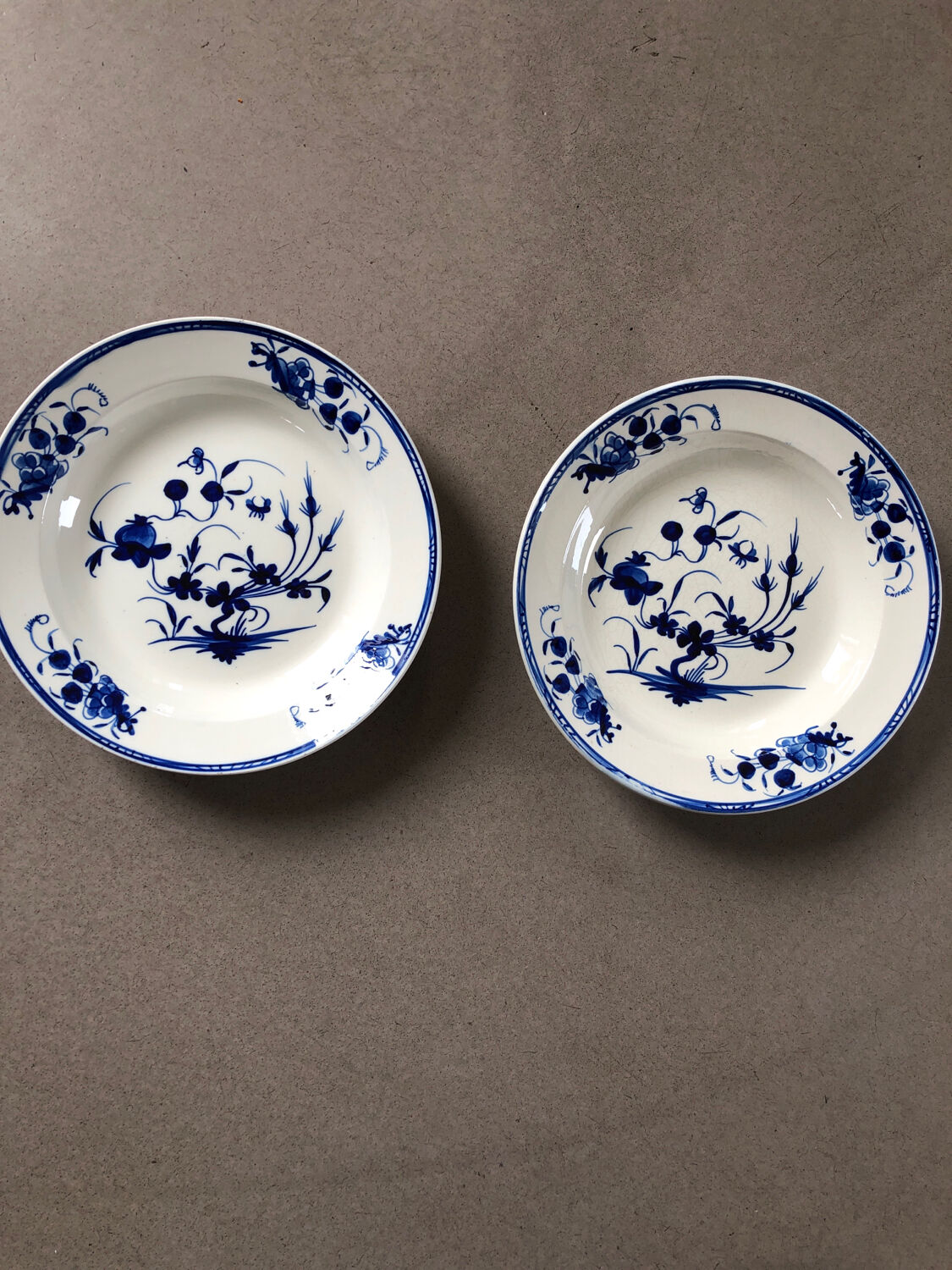 2 deep plates Tournai porcelain 20th century