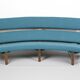Curved sculptural floating 3-seater sofa dutch design