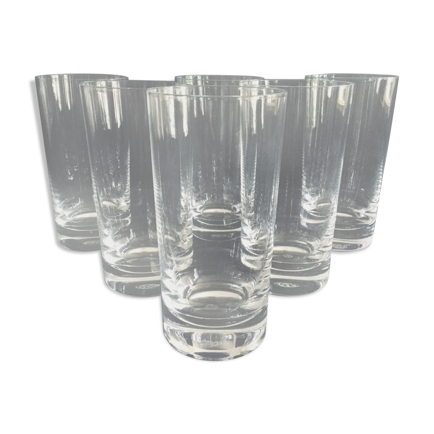 Set of 6 Baccarat crystal orangeade glasses