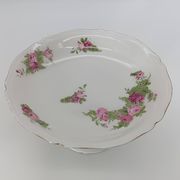 Footed Cup Servant in Limoges Porcelain Floral Decoration Gold Gilding
