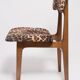 Mid-century leopard velvet chair, beech wood, Rajmund Halas, Poland, 1960s