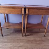 Solid wood bedside tables