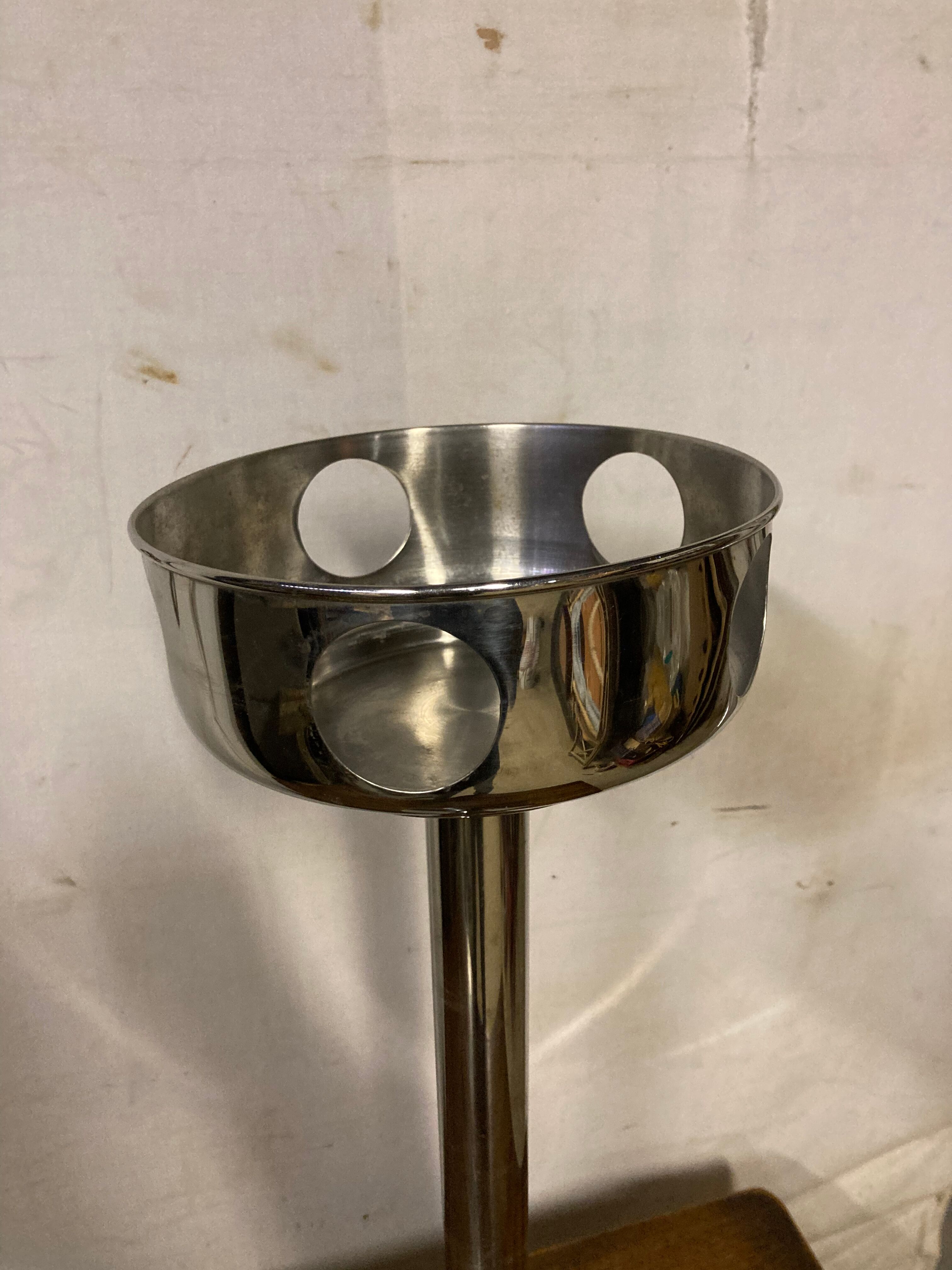 Champagne chrome metal bucket holder