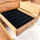 Vintage oak shop jewellery display counter with drawers