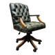 Chaise de bureau classique chesterfield president chair verte