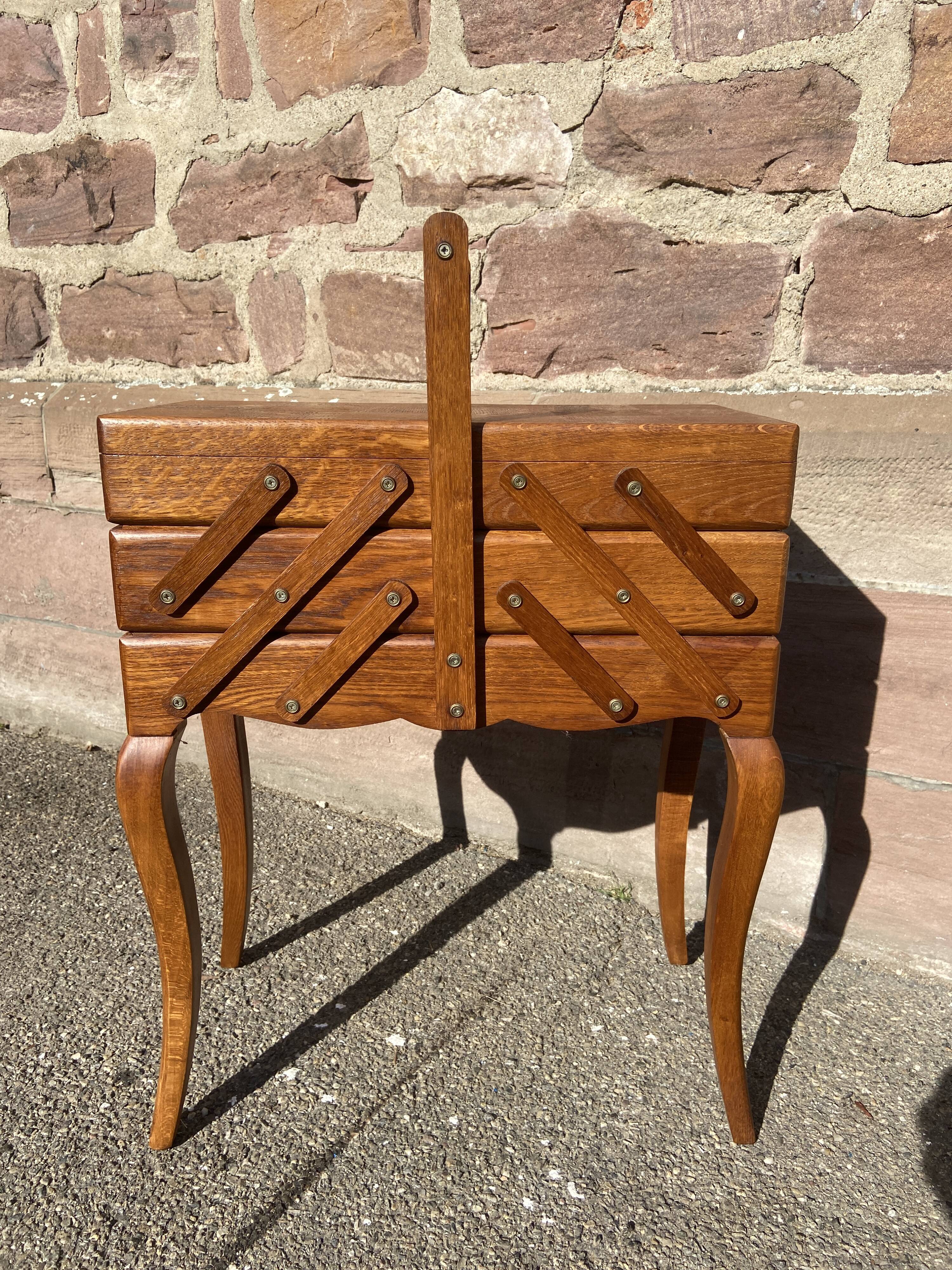 Scandinavian vintage sewing box worker