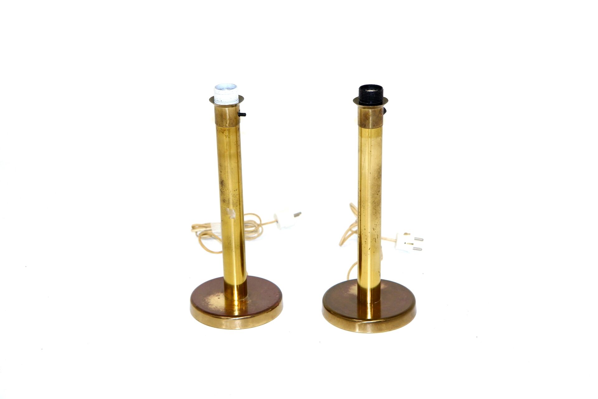 Set of 2 metal table lamps, Sweden, 1970