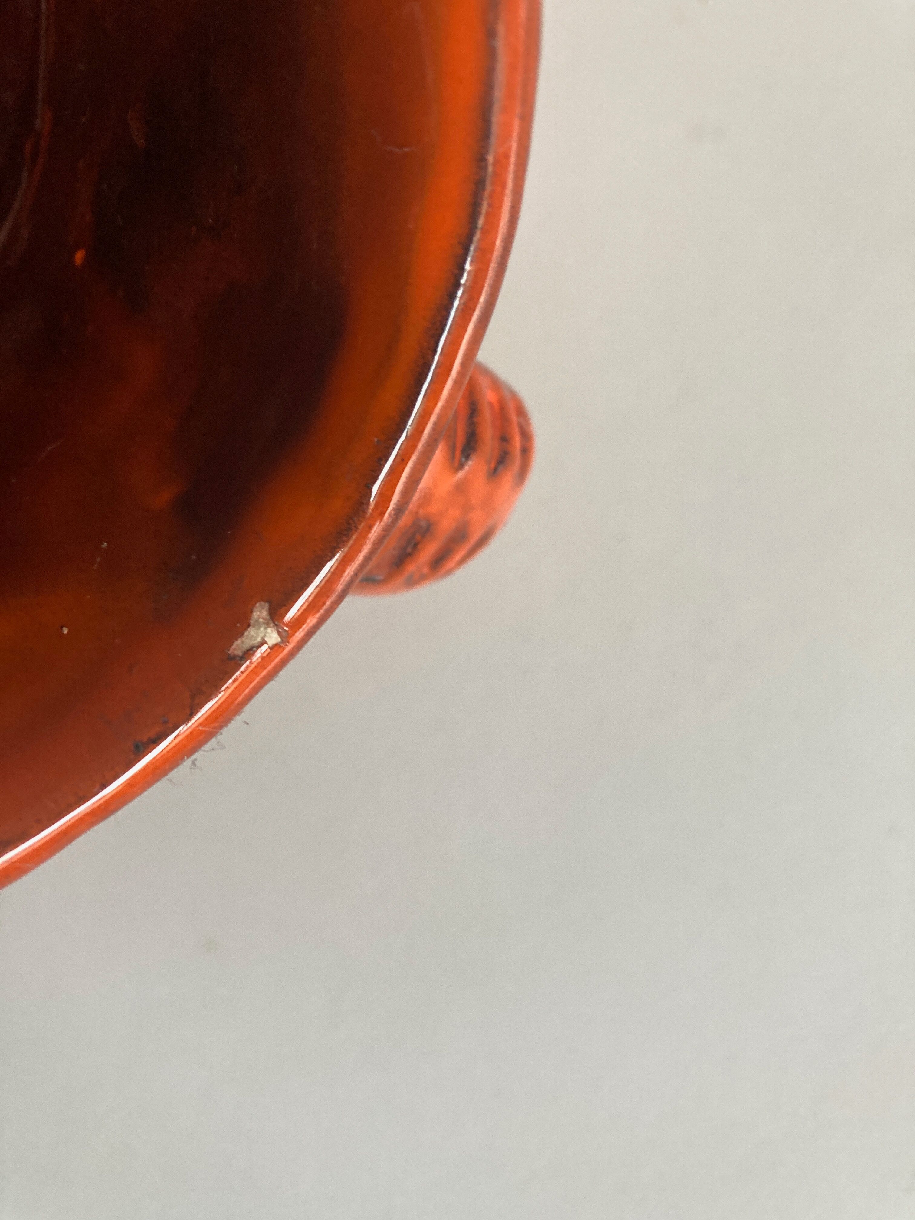 Bitossi Ceramiche orange pitcher vase by Aldo Londi Italian design