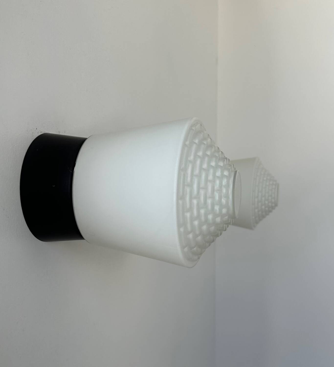 Pair of vintage opaline wall lights, Netherlands 1960s