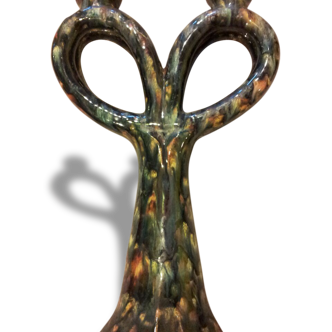 Original candlestick enamelled gre