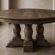 Table ronde à piétement tourné
