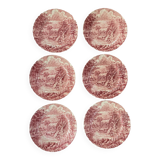 6 English Dinner Plates Alfred Meakin The Mill Staffordshire Diam 25 Cm