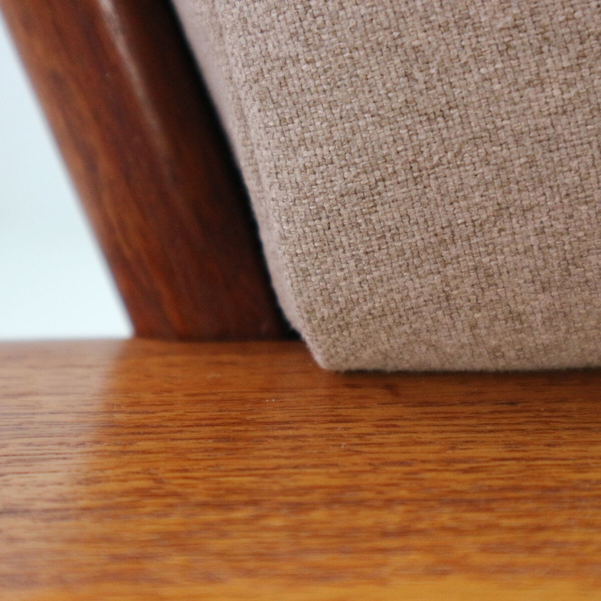 Mid-century scandinavian teak armchair with new covers