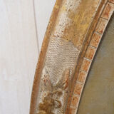 Oil portrait on canvas carved wooden frame