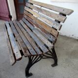 Small garden bench, with cast iron legs.