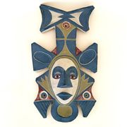 Painted terracotta wall mask