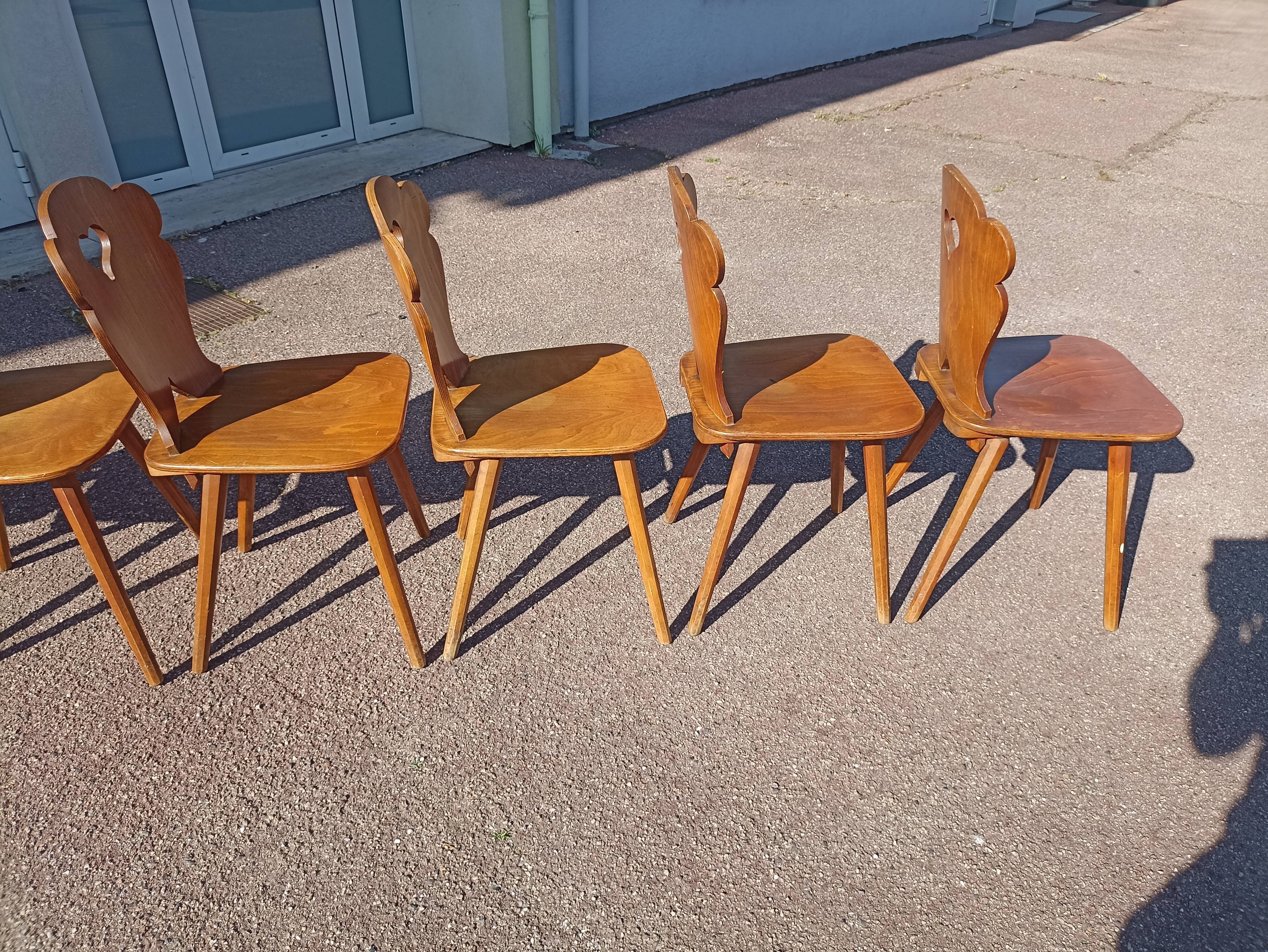 Lot 8 chairs bistro brasserie chalet mountain deco