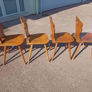 Lot 8 chaises bistrot brasserie chalet déco de montagne