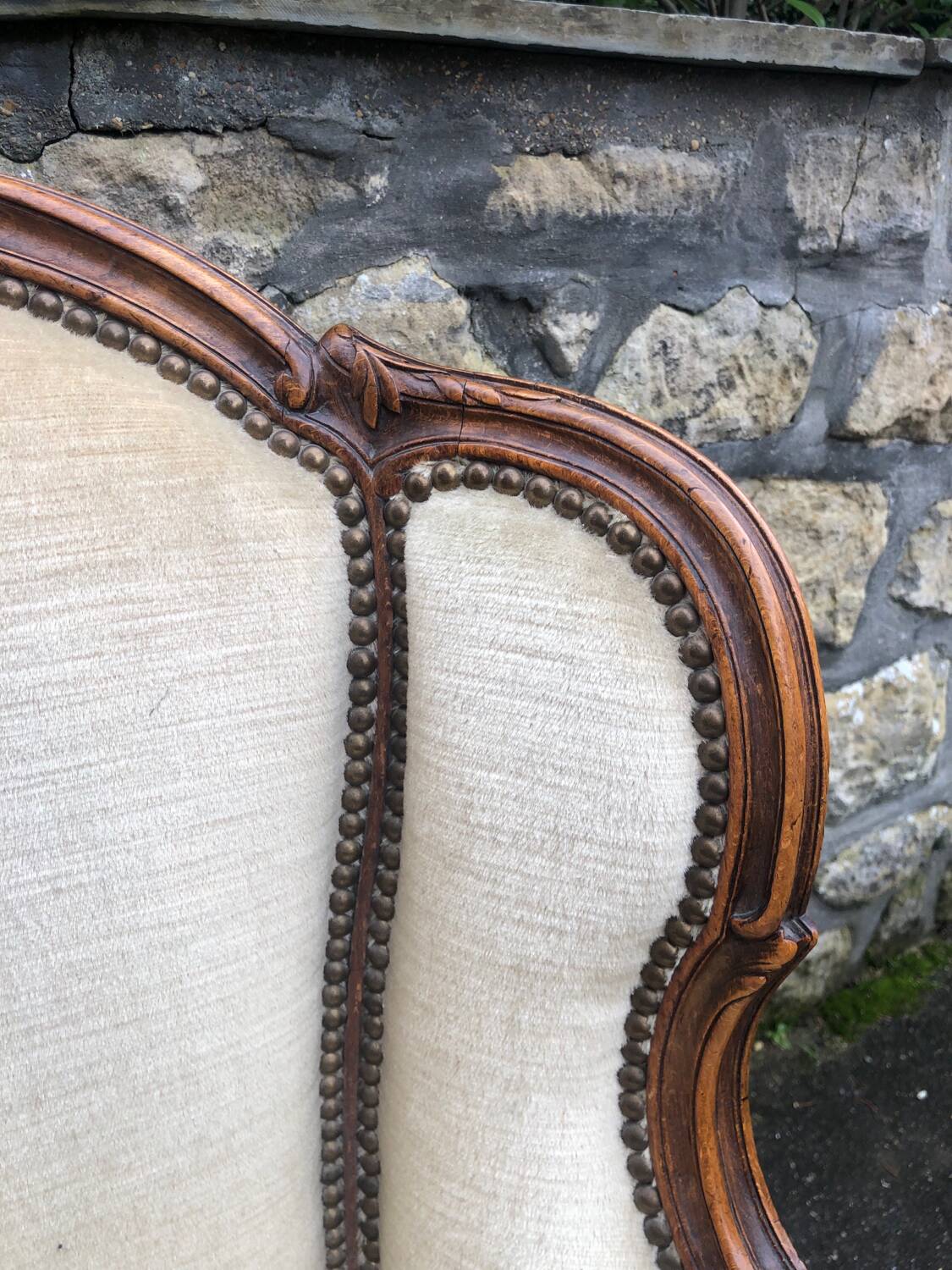 Fauteuil bergère à oreilles Louis XV