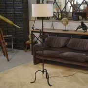 Wrought iron floor lamp in the style of the Marolles workshops from the 1950s.