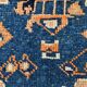 Tapis de couloir turc Orientel, orange délavé, bleu marine, 4 x 11, 105 x 339 cm, SK 23509
