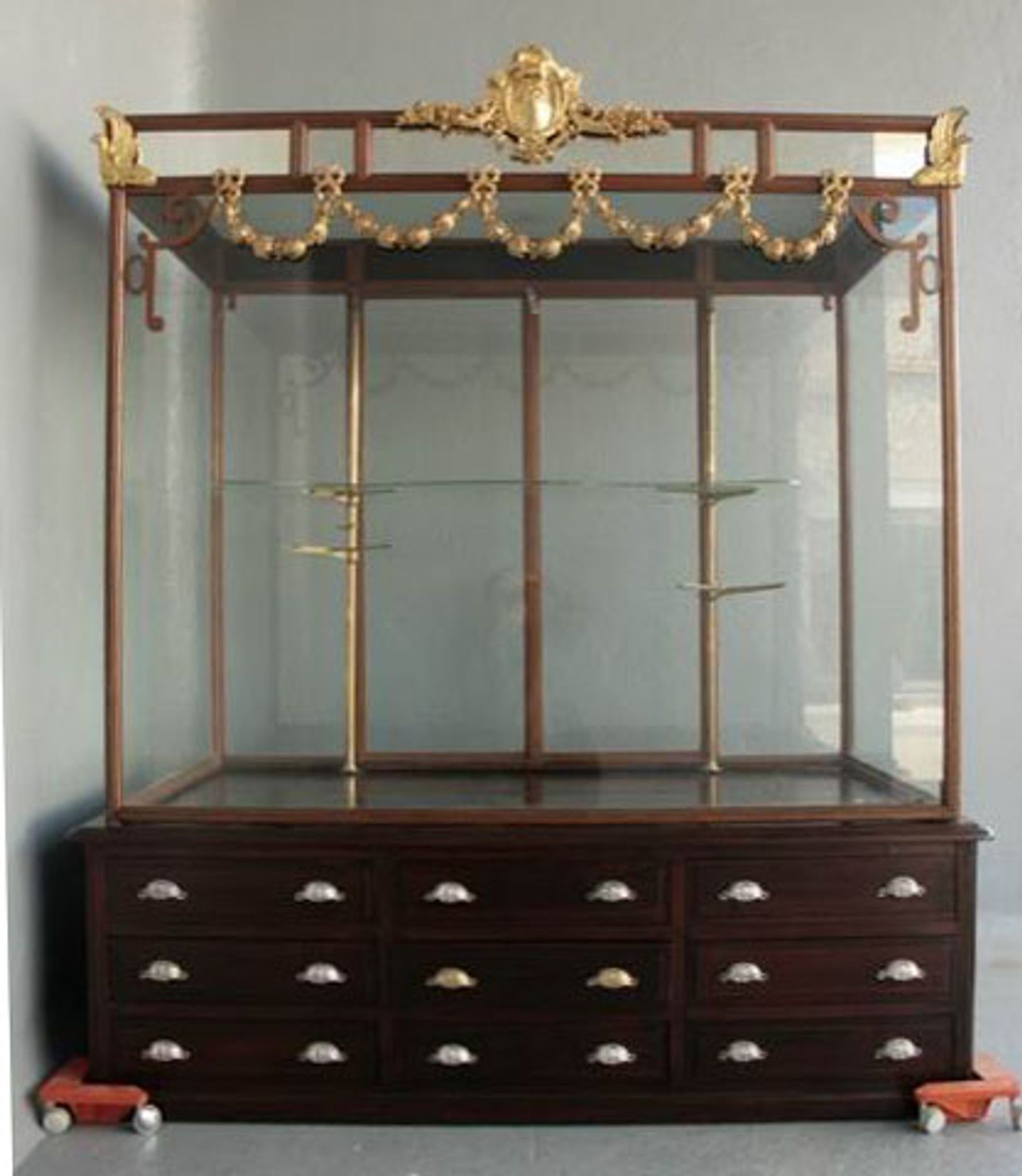 Importante Vitrine Napoléon III fonte bronze doré