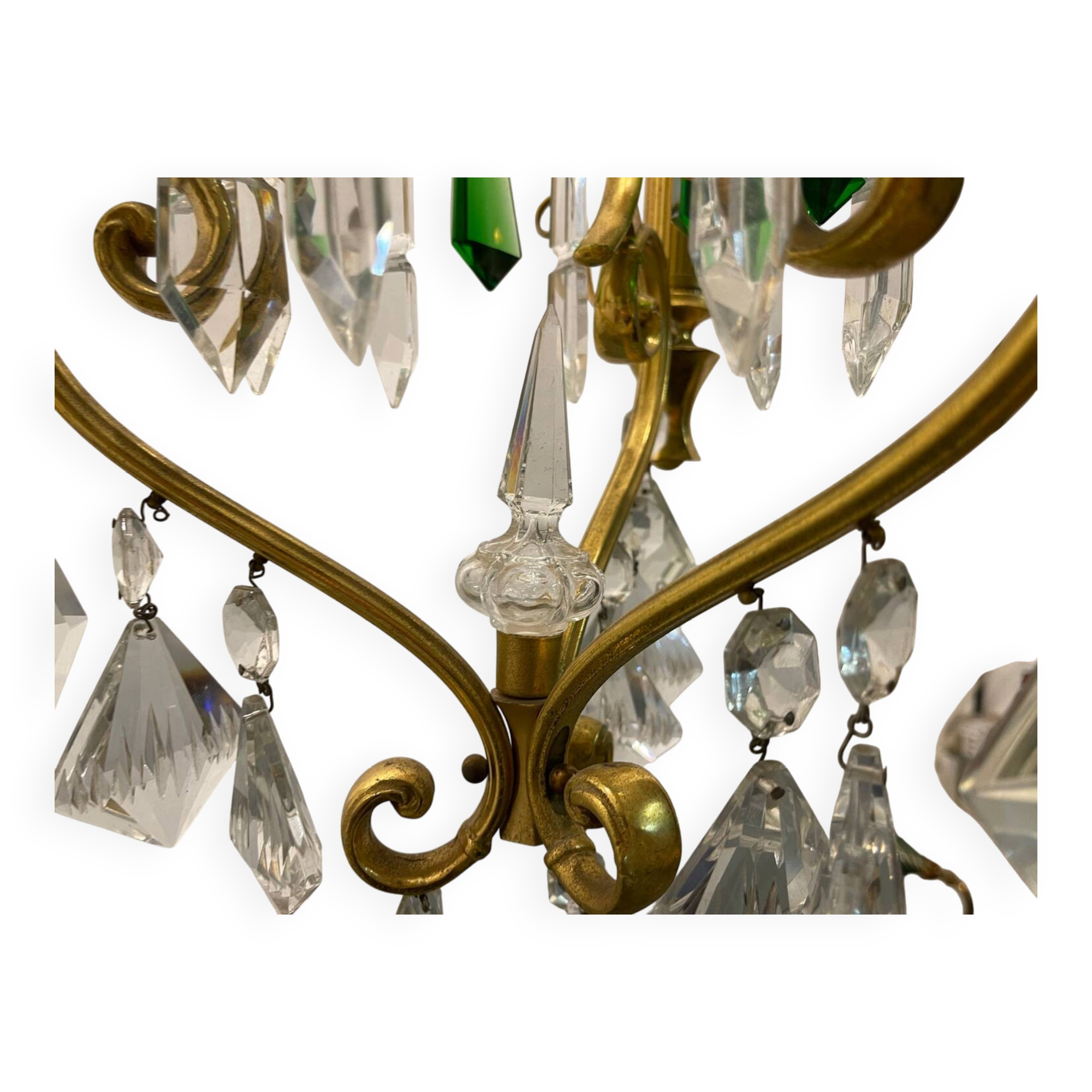 Brass  Crystal Chandelier 1960’s