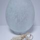 XL egg lamp white speckled glass design 70s H.37 cm