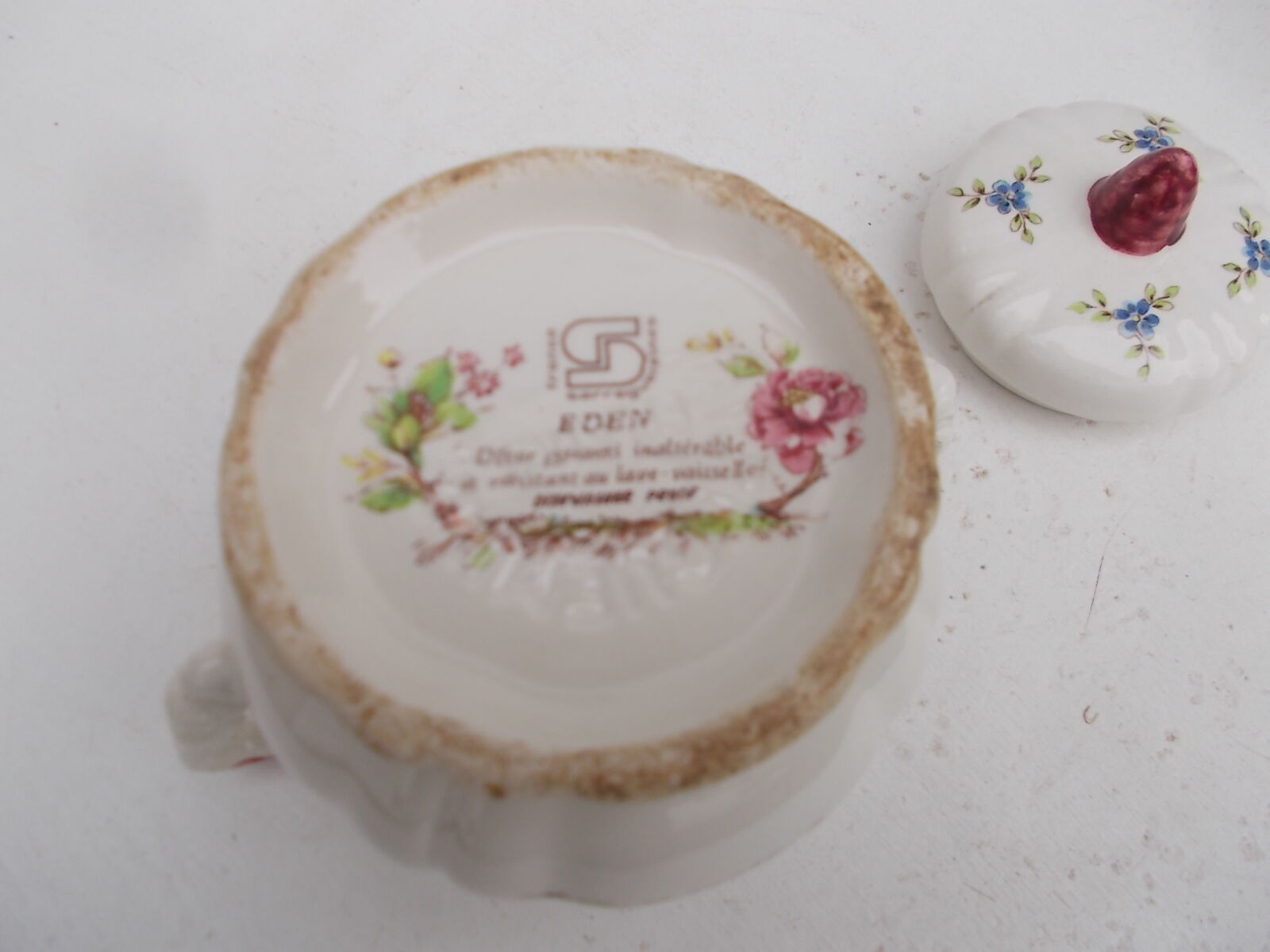 Sugar bowl Sarreguemines