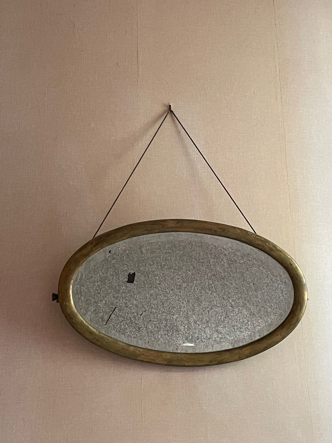 Art deco oval mirror