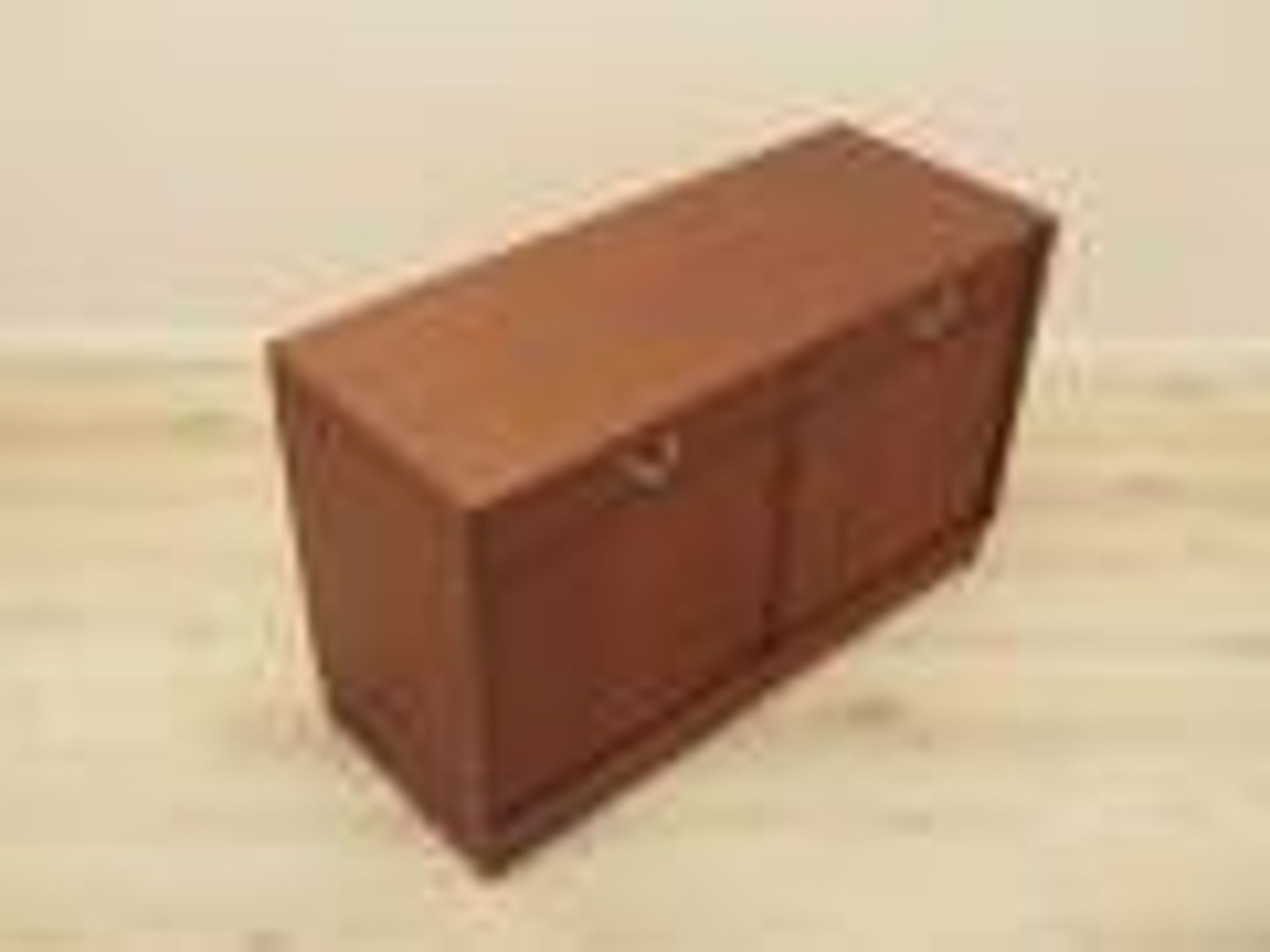 Danish mahogany veneered cabinet with drawers and lockable doors, 1970s